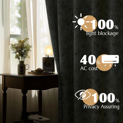 4 Sizes, 2 Panels Indoor Home Drapes, Grommet Top Blackout, Sun Protection, ! Color....