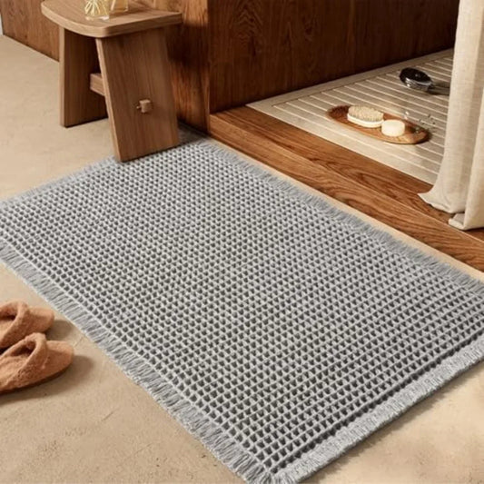 Washable Bathroom Rugs, 16 X24 Inches Grey
