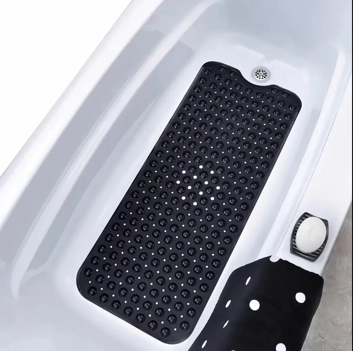 Extra Long Non Slip Bathtub Shower Mat 40 X 16 Inch, Drain Holes, Machine Washable, in 4 Colors.....