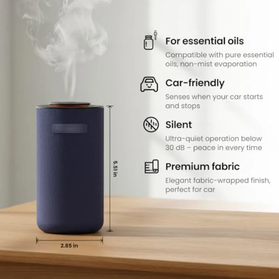 Waterless essential oil diffuser for car/home/office; aluminum alloy body; matte finish, USB Charged.....