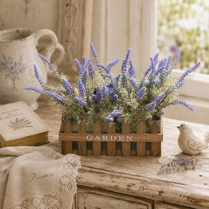 6 Bundles Artificial Lavender Flowers UV-Resistant