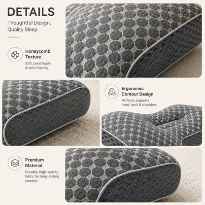 Cervical Pillow for Neck Support,  Breathable, for Head Neck & Shoulders