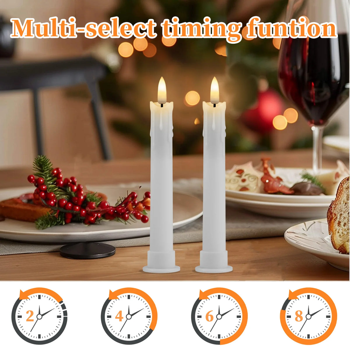 6/12 Pack Flameless LED  Candles, 6.6 Inches, Realistic Flickering 3D Wick  Remote Control, Needs 2- AAA Battery's