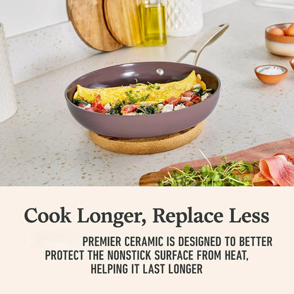 Nonstick 8 inch and 10 inch, Durable Ceramic Pans, Dishwasher Safe....