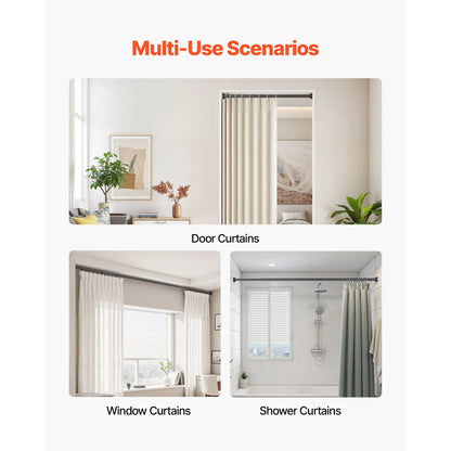 28-76 Inches, 1 Inch Diameter, Adjustable, Stainless Steel, Tension Shower Curtain, Closet Rod.....