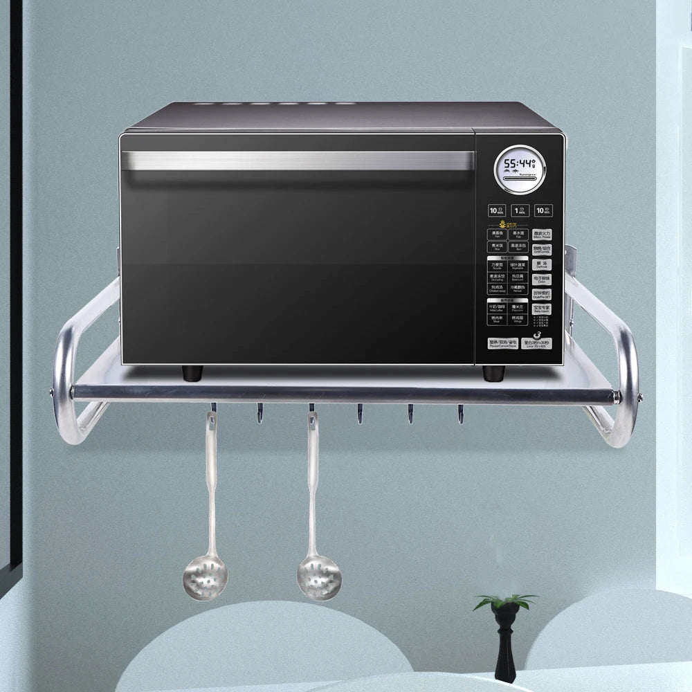 Stainless Steel Microwave Oven Shelf Wall-Mounted