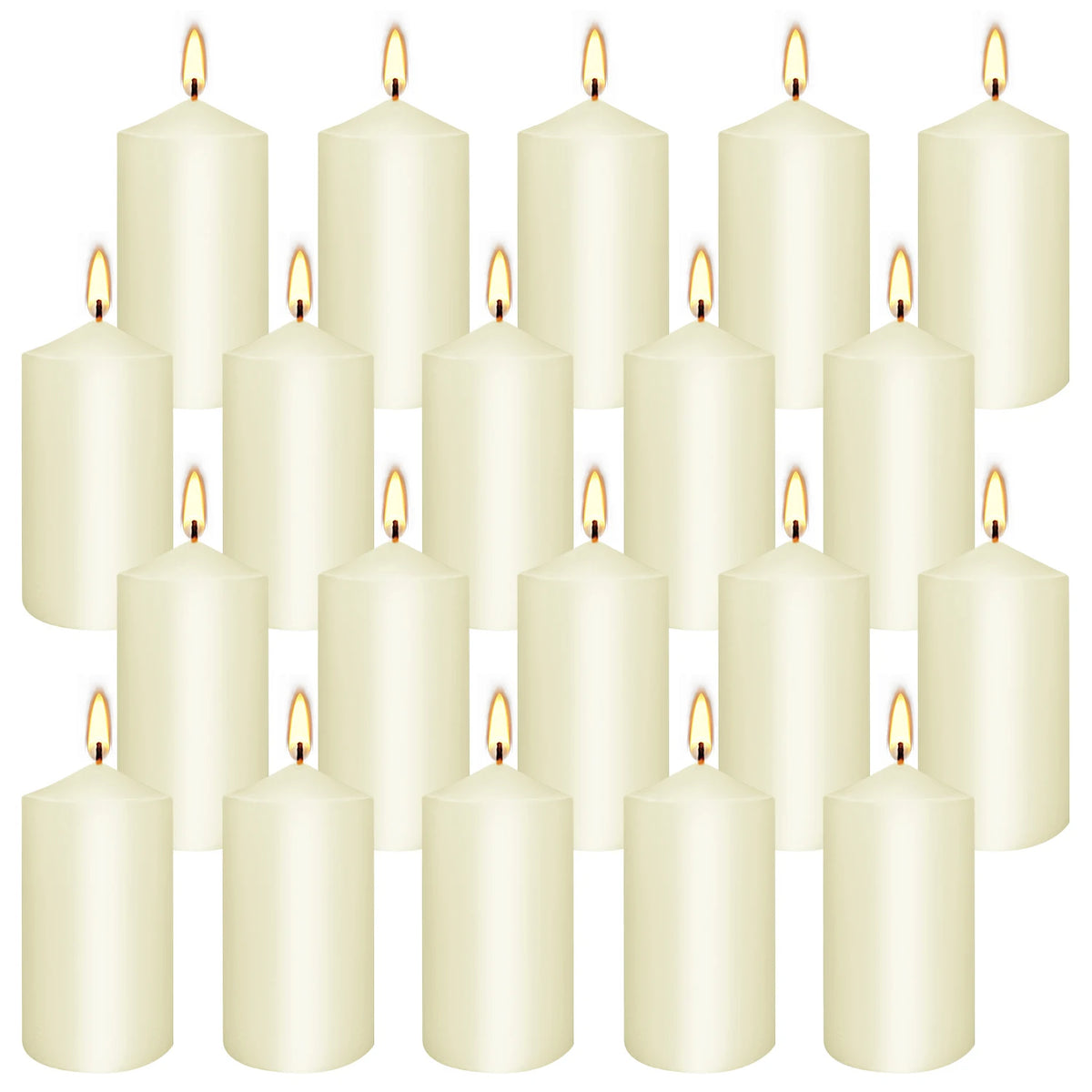20 4-Inch Pillar Wax, 3 Colors...