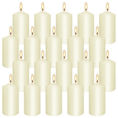 20 4-Inch Pillar Wax, 3 Colors...