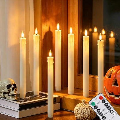 6 Pcs, 9.4 Inch Flameless Candles, Battery Operated Remote Timer 2 AA Battery's Needed...