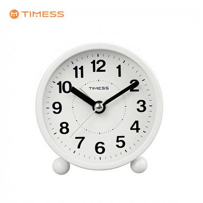 3.4 Inch Small Analog Alarm Clock, Silent Non-Ticking Clock with Loud Alarm, Battery Operated. 3 Colors....