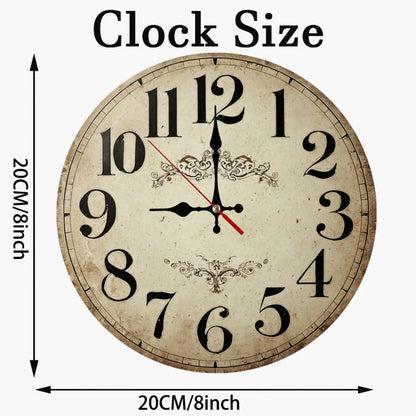 10-12 Inch Wooden Wall Clock, 2D Flat AA Battery Not Included....