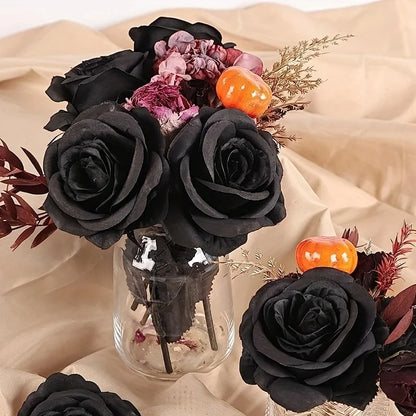 Artificial Black Roses  Long Stem, with No Container