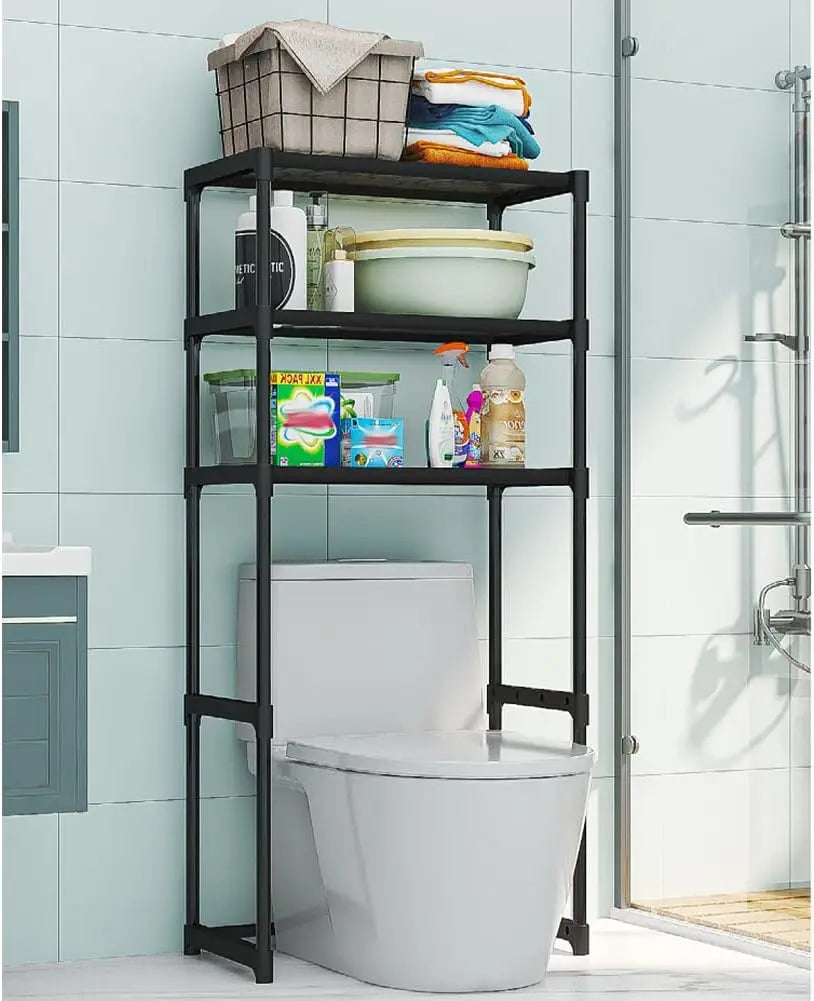 Bathroom Storage Rack Over The Toilet Shelf 3 Tier, Metal