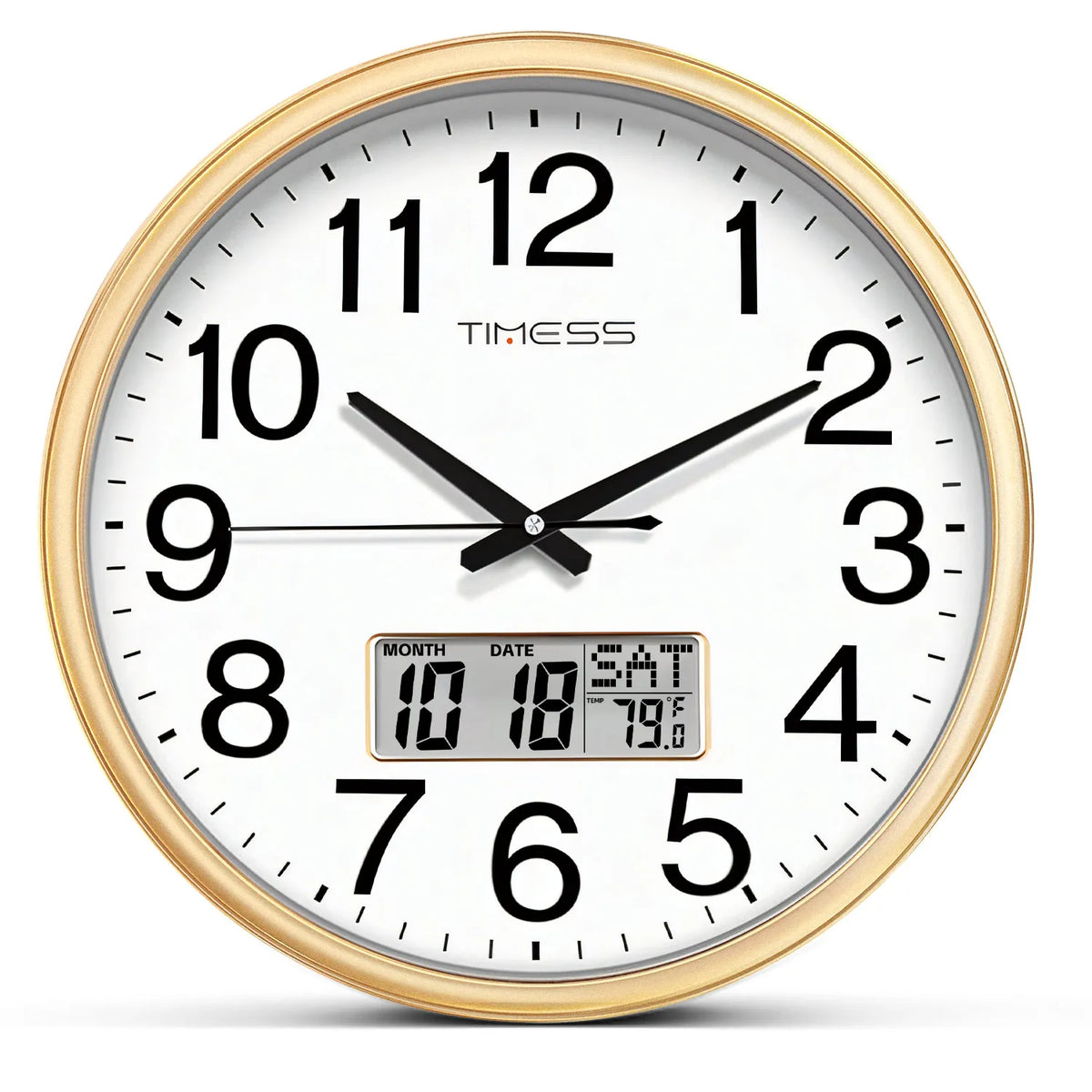 13-inch Wood Grain Wall Clock, Perpetual Calendar, 8 Colors, AA Battery Needed.....