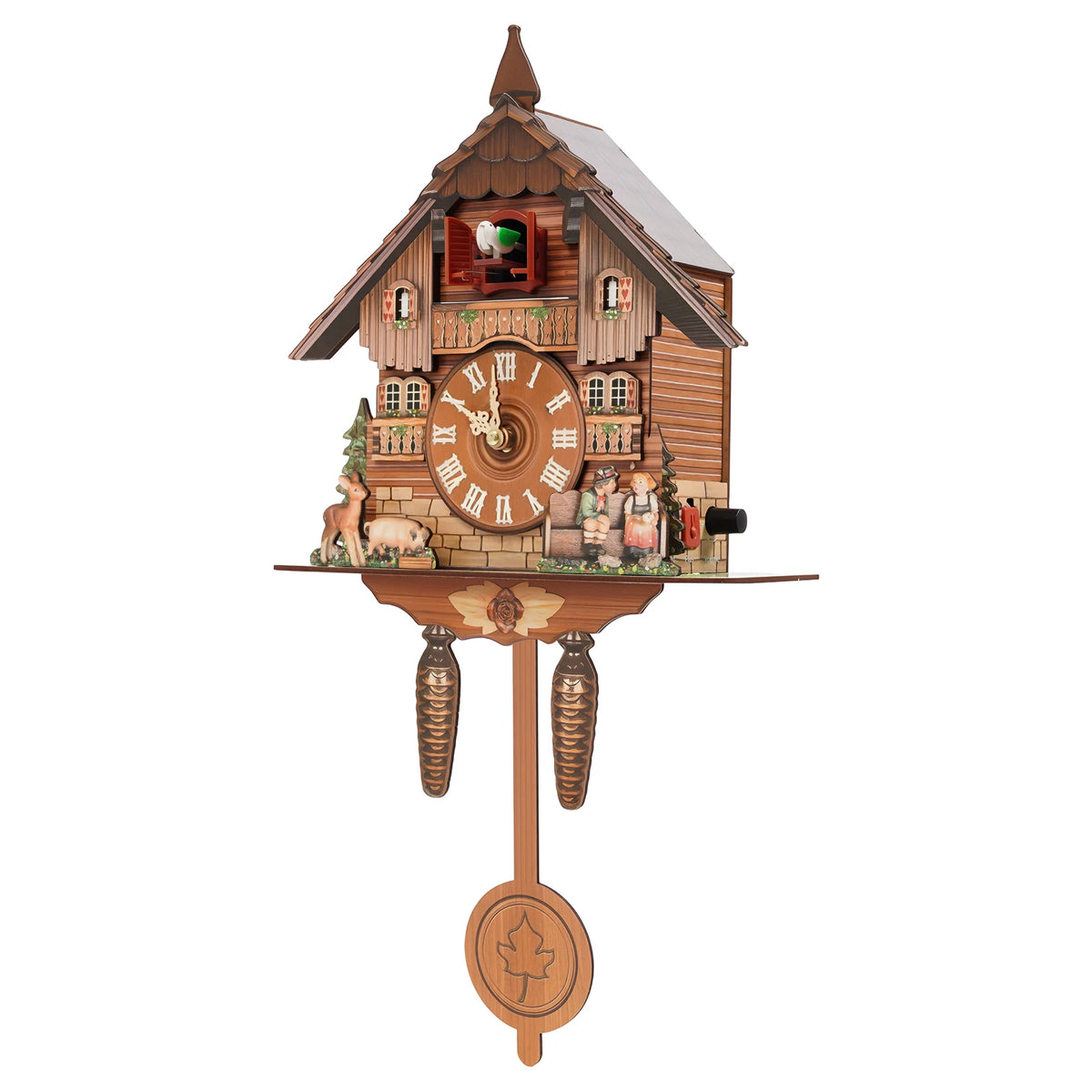 Vintage Wooden Wall Mount Cuckoo Clock  25*10*50cm ....