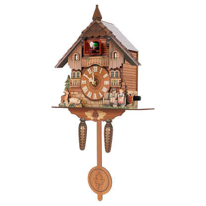 Vintage Wooden Wall Mount Cuckoo Clock  25*10*50cm ....