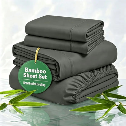 3pcs/4PCS Cooling Satin Bed Sheet Set, Shrink-Resistant, Fade-Resistant, Hypoallergenic, Breathable, Flat Sheet & Fitted Sheet & Pillow Cases
King, Queen, Full, Twin