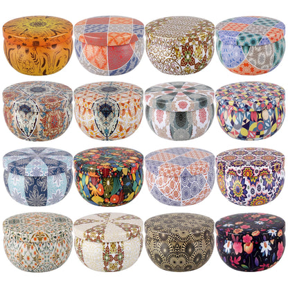16 pieces of iron can scented candles, 2 " High, !  1/2 " Wide, suitable for various occasions,