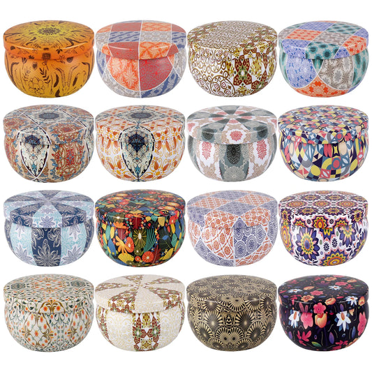 16 pieces of iron can scented candles, 2 " High, !  1/2 " Wide, suitable for various occasions,
