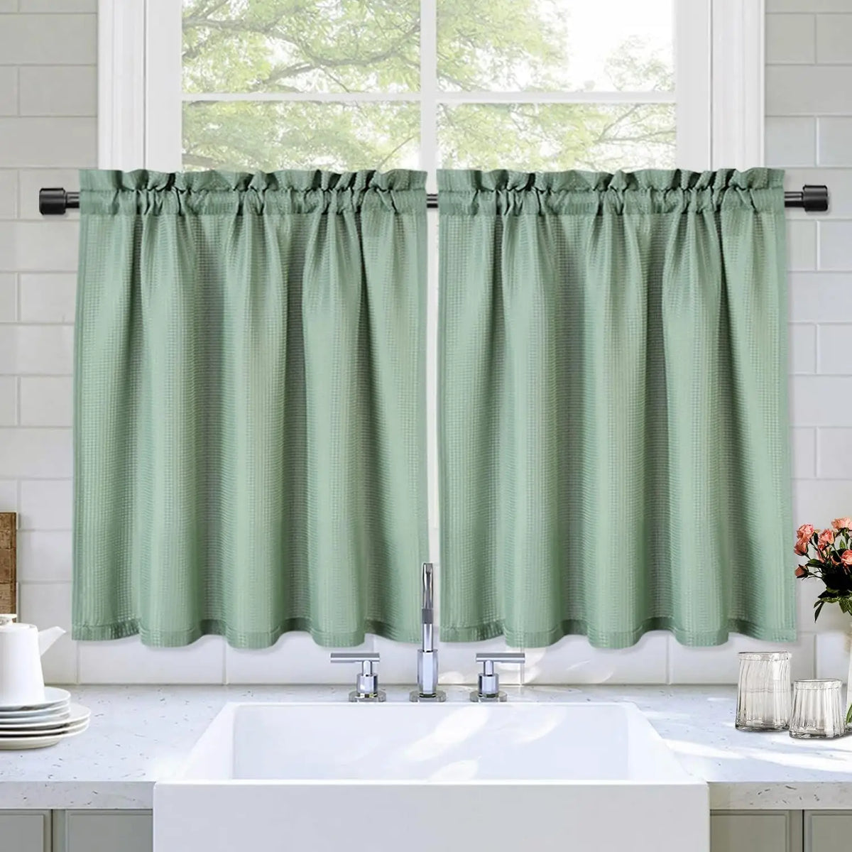 1 Set Short Curtain Small Curtains, 15In x 60In for Bathroom Kitchen