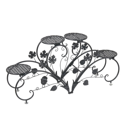 4-Tier Metal Plant Stand Display  for Indoor Outdoor