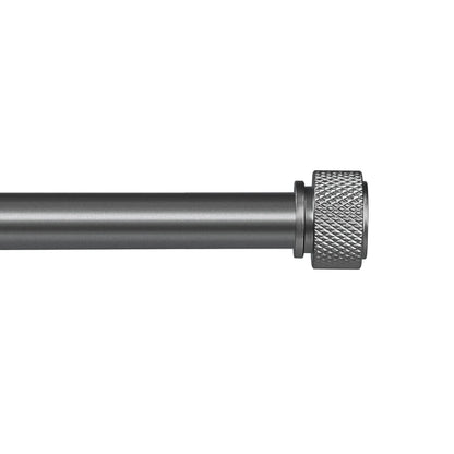 5/8" Diameter Adjustable Single Drapery Curtain Rod Set , 28"-48"/48"-84"/84"-120", 3 Colors......