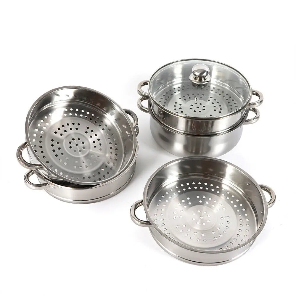 5 Tier 26 / 28 / 30cm Steam Cooker, Stainless Steel....