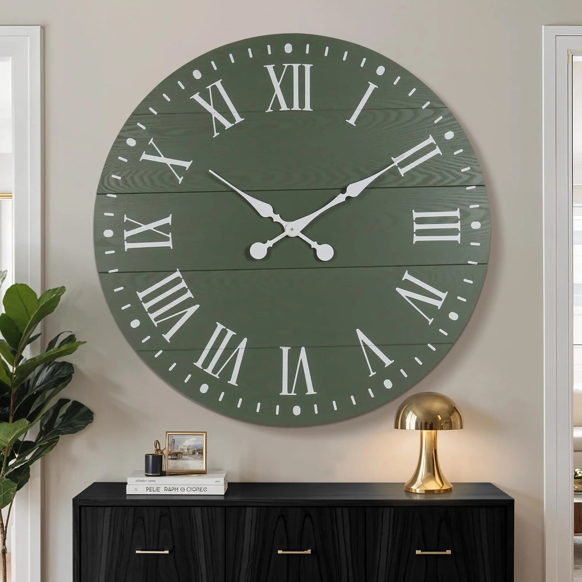 Farmhouse Wall Clock, Shiplap Design, Large, 4 Colors, 3 sizes, AA Battery Needed....