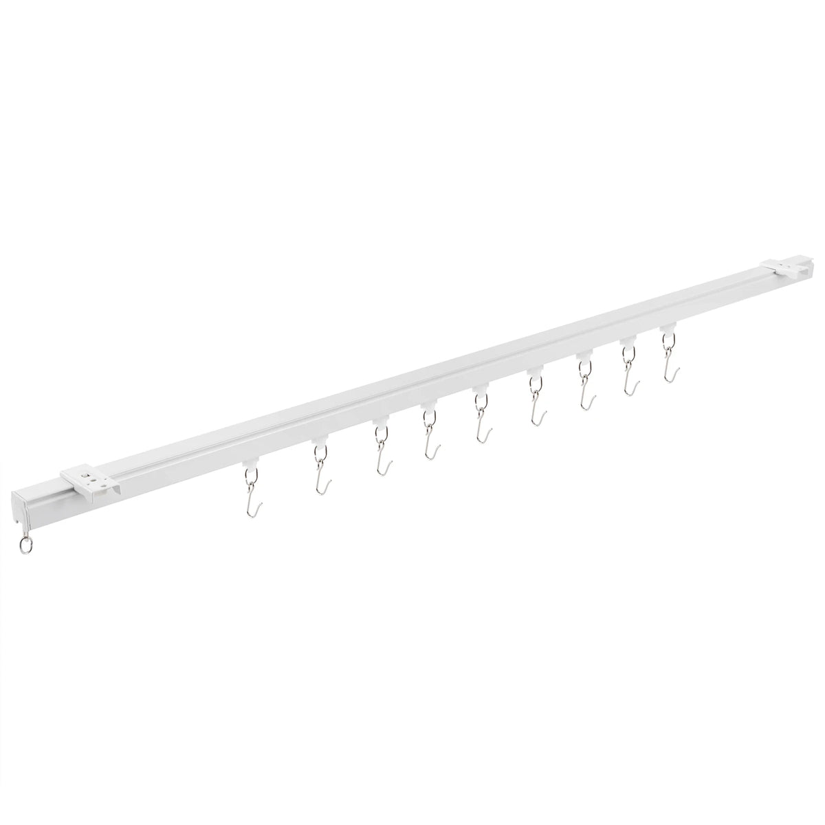 Ceiling Mount Curtain Track Kit, 3-6ft Adjustable Aluminum Alloy Curtain Track with 18 Hooks & 4 Brackets.....