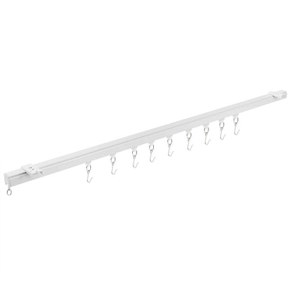Ceiling Mount Curtain Track Kit, 3-6ft Adjustable Aluminum Alloy Curtain Track with 18 Hooks & 4 Brackets.....
