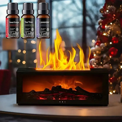 Fireplace Diffuser 6 Color LED Flame Effect, 10 Oz, Remote Timer
