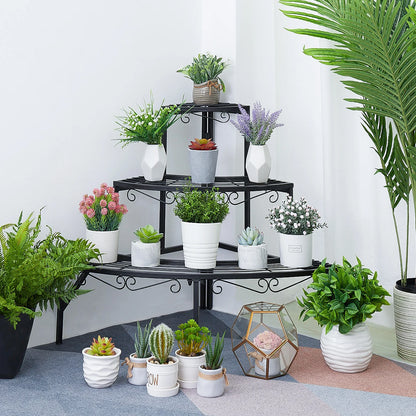 3-Tier Metal Corner Plant Stand for Indoor Outdoor, 22.2x23 inch's