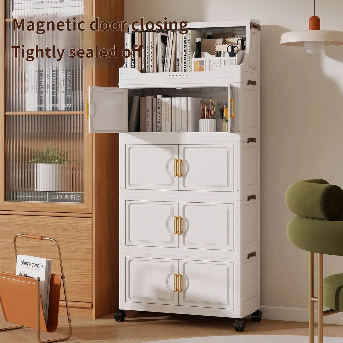 Multi-layer Plastic Storage Rack Stand Foldable Floor-standing