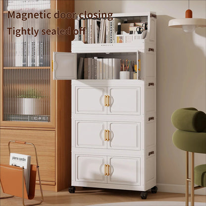 Multi-layer Plastic Storage Rack Stand Foldable Floor-standing