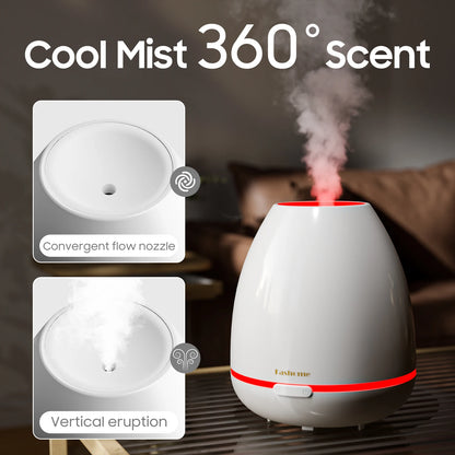 Essential Oil Diffuser, 10 Oz  Small Humidifier With 7 Color LED Lights, Fragrant Oil Humidifier, 3 Timer Auto-Shut Off, 2 Colors.....
