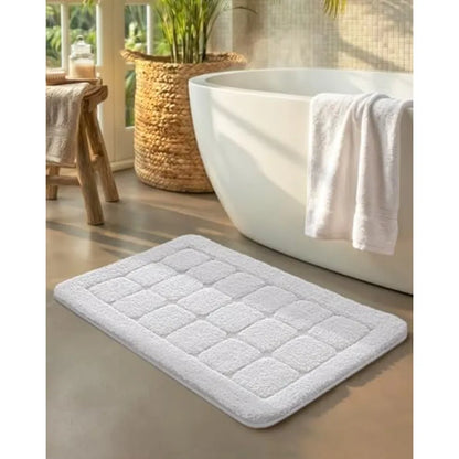 White Bath Mat 17x30, Absorbent Non-Slip Machine Washable.....