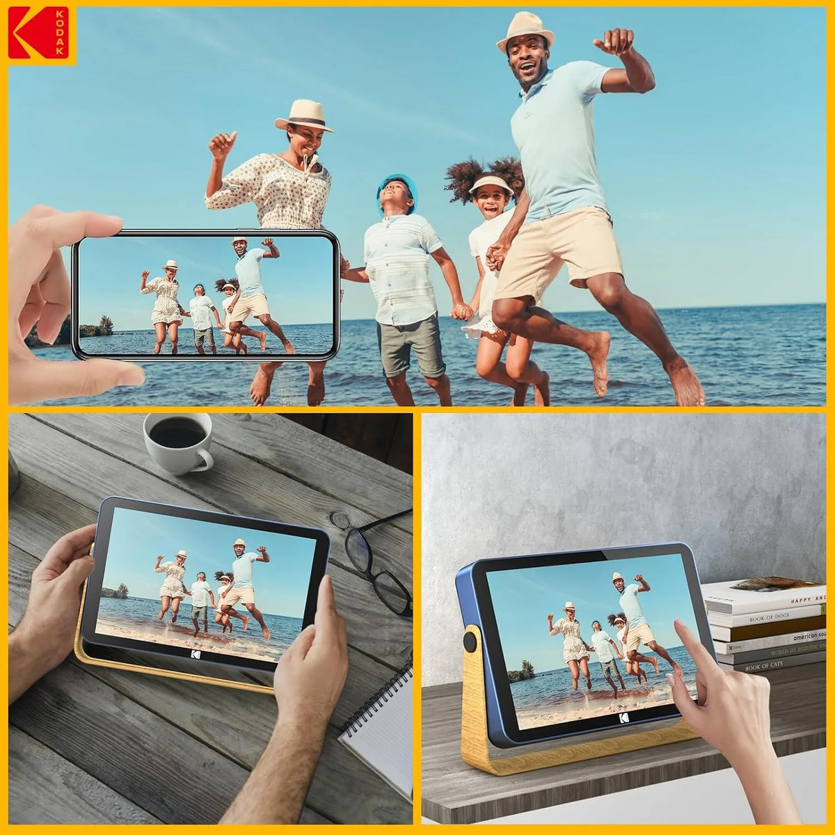 Kodak WiFi Digital Picture Frame 10.1 inch with 16GB Built-in Memory,1280 * 800 Touch Screen Cloud 2.4GHz ...