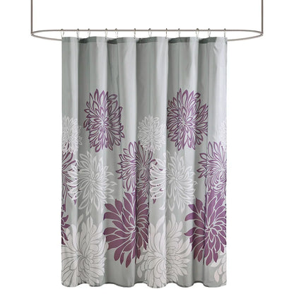 Printed Floral Shower Curtain Waterproof Mildew Resistant Quick Dry Machine Washable Grommet Hook Ring Liner Rustproof HQ YS