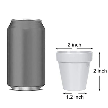24 Pack 2 Inch Mini Plastic Planters, Indoor Flower Plant Pots...
