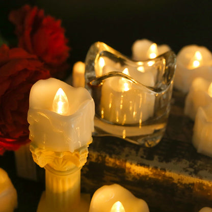 12/24Pack Flameless LED Tealights Battery Operated Candles With Remote Control.....
