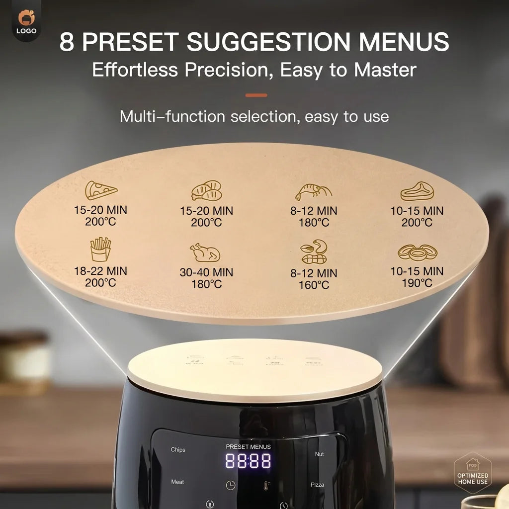 4.5L Air Fryer, Capable of Frying, baking, Roasting, Heating Food, with LED Digital Touch Screen...