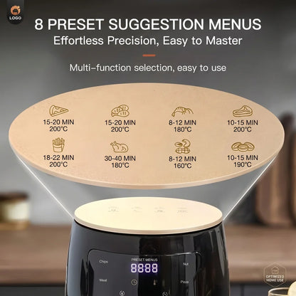4.5L Air Fryer, Capable of Frying, baking, Roasting, Heating Food, with LED Digital Touch Screen...