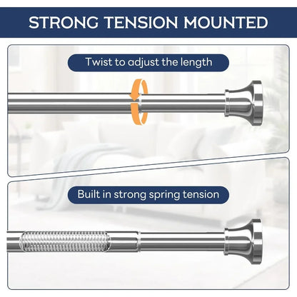 Stainless Steel Tension Shower Curtain Rod, 31-80 Inches, Heavy Duty, No-Drill for Bathroom, Kitchen, Closet.....