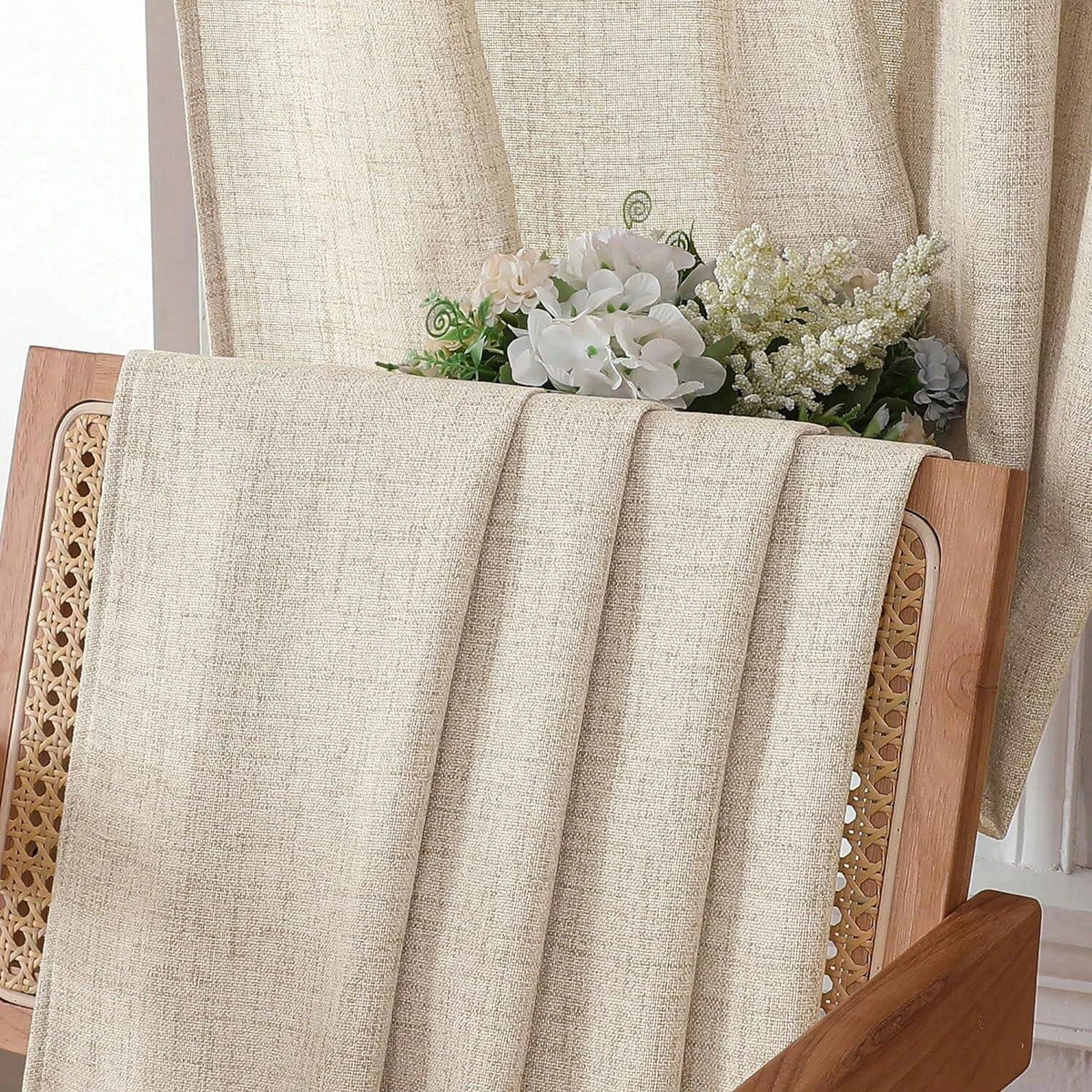 Natural Beige Blackout Curtains 2 Sizes 84 Inch 96 Inch Length 2 Panels Set for Living Room Bedroom Grommet Top....