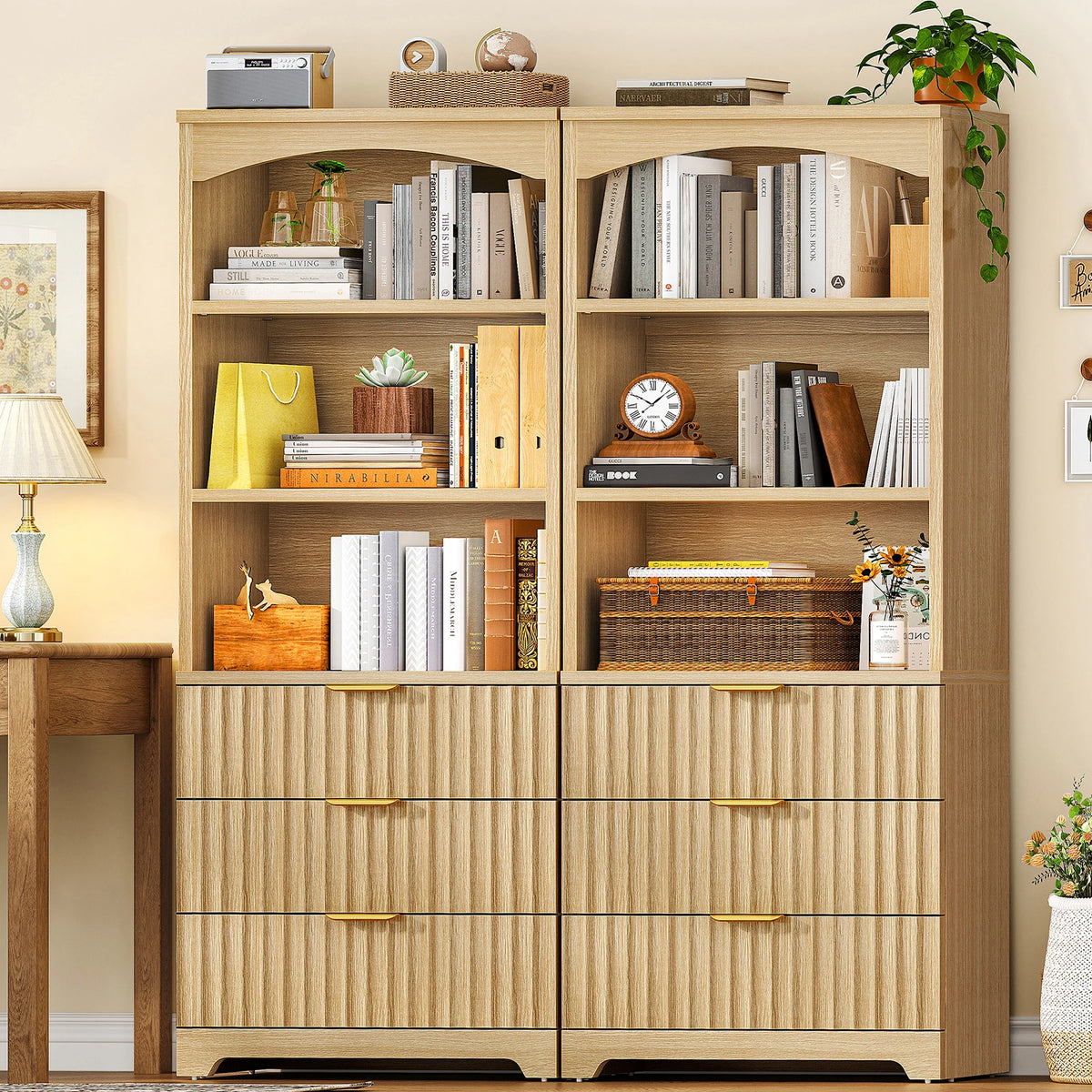 Tall Bookshelf, Bookshelves  with Drawers