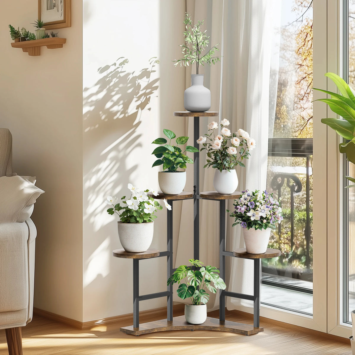 5 Tiered Tall Corner Plant Stand.....