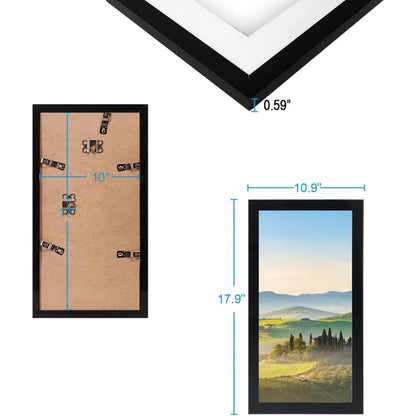 Lightweight Semi‑Gloss Black Photo Frame, Shatter‑Proof Plexiglass