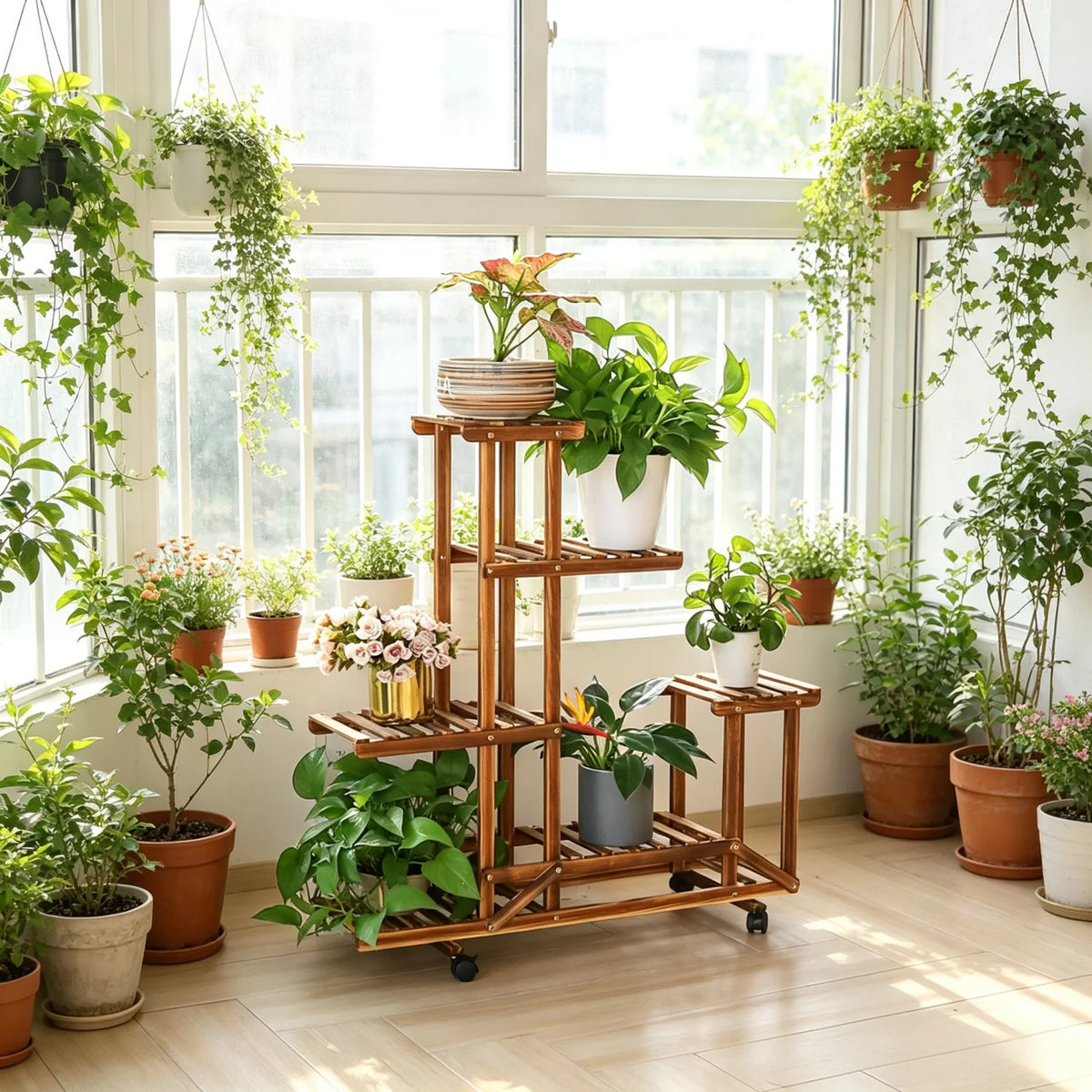 6 Tier Wooden Plant Stand