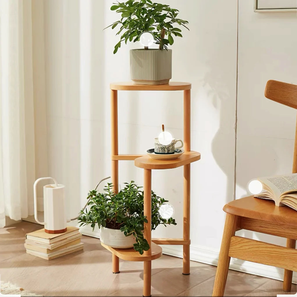 3 Tier Natural Bamboo Plant Stand Indoor Display Rack