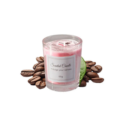 Candle Premium Gift Box Glass Handmade Soy Wax Smokeless, 6 Colors...
